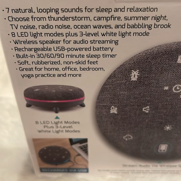 NEW Relaxing Digital Rechargeable Soothing White Noise Machine w Sleep Timer😴 - Picture 4 of 7